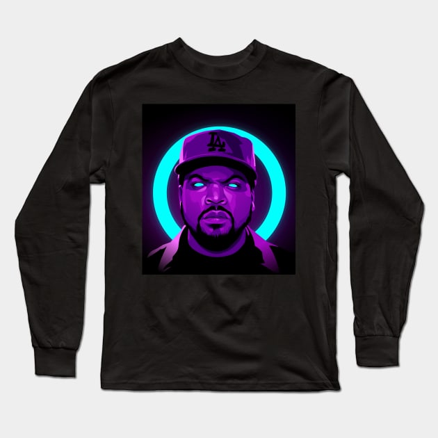 Ice Cube illustration Long Sleeve T-Shirt by Heywids